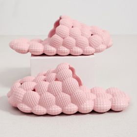 Women's Solid Ultra Cushioned Bubble Slides; Bubble Slippers (Color: Pink, size: 7.5-8.5)
