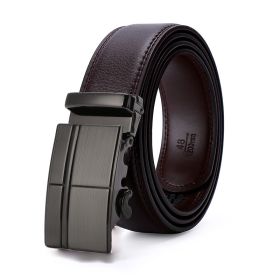 Men's Comfort Leather Ratchet Dress Belt With Automatic Click Buckle (Color: 09, size: 4.1ft (125cm) Adjust)
