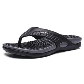 Men's flip-flops; breathable beach shoes; massage soles; men's sandals (colour: red, size: 41)