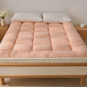 Mattress with checkered three-dimensional edges, 4 colors, King size (Color: Pink)